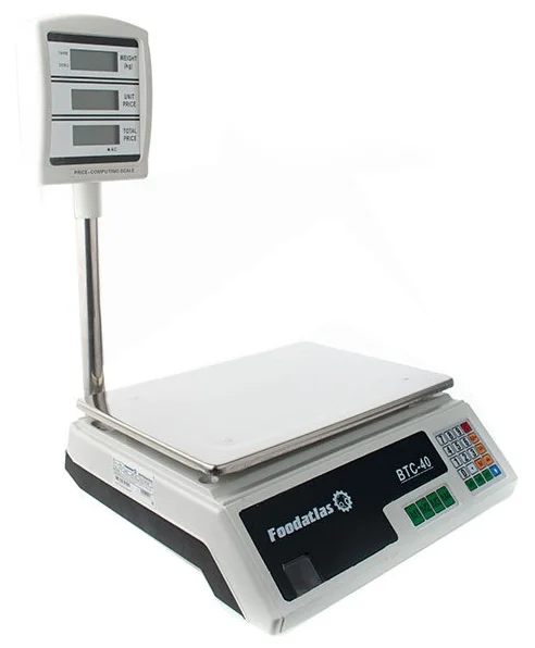 Торговые весы Foodatlas 40кг/2гр ВТС-40