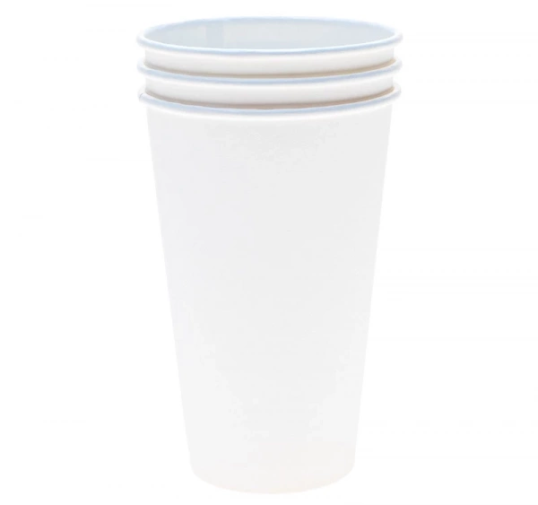 Двухслойный белый бумажный стакан с технологией ThermoCup 500 мл для кофейных напитков, коктейлей 90*62*157 мм